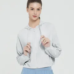 Áo Khoác Chống Nắng Nữ Lụa Mát Lạnh, Chống Tia UV - Áo Tập Yoga, Gym, Chạy Ngoài Trời, Kèm Cặp Mút Ngực Thay Thế