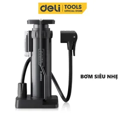 Bơm Đạp Chân Xe Đạp Deli DL880002 - Siêu Nhẹ, Dễ Dàng Di Chuyển, 80 PSI, Thiết Kế Độc Đáo, Thiết Bị Vận Chuyển Hữu Ích