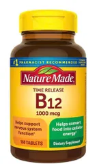 Viên uống bổ sung Vitamin B12 1000 mcg Nature Made 160 viên - Hỗ trợ sức khỏe hệ thần kinh và hồng cầu, sản phẩm Mỹ