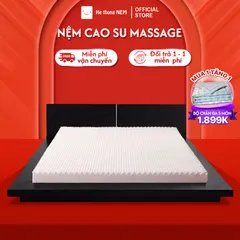 Nệm cao su non massage cao cấp dày 12cm Hệ Thống Nệm chính hãng đệm nệm mát xa cao su non nệm ngủ chống đau lưng cao cấp