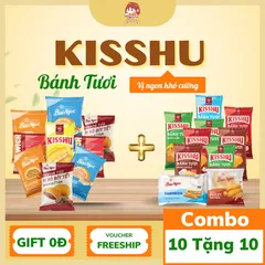 [Thùng 20 bánh] Mua 10 Bánh Mặn Nhân Bò Bít Tết, Gà Sốt, Chà Bông Tặng 10 Bánh Ngọt Nhân Đậu Đỏ, Socola, Sữa Chua, Bánh Bảo Ngọc, Dinh DƯỡng, Bữa Ăn Tiện Lợi