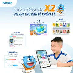 [5-12 tuổi] Máy Tính Bảng Học Tập Thông Minh Nexta Edutab, Học Hiệu Quả ,Full HD, Tặng Bao Da
