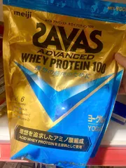 Bột tăng cơ Savas Whey Protein 100 Meiji của Nhật Bản 980g