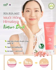 Sữa Rửa Mặt Muối Hồng Himalaya - Làm Sạch Da, Giảm Mụn Đầu Đen, Cấp Ẩm Từ The Nature Book, 120ml