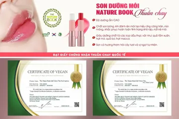 Son Dưỡng Môi Thuần Chay The Nature Book - Dưỡng Ẩm Cho Mẹ Bỉm Và Bé Gái, Trẻ Trung, An Toàn, Hàn Quốc