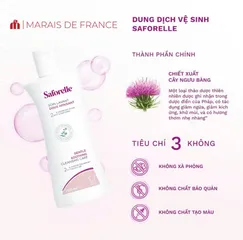 Dung dịch vệ sinh phụ nữ Saforelle 250ml - Chăm sóc nhẹ nhàng cho vùng nhạy cảm, an toàn và hiệu quả từ Pháp