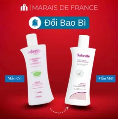 Dung dịch vệ sinh phụ nữ Saforelle 250ml - Chăm sóc nhẹ nhàng cho vùng nhạy cảm, an toàn và hiệu quả từ Pháp