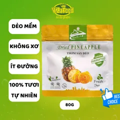 Thơm Sấy Dẻo Tự Nhiên 100G - Ngon, Dai, Chua Ngọt Không Khô, Quà Tặng Thích Hợp - Viza Food