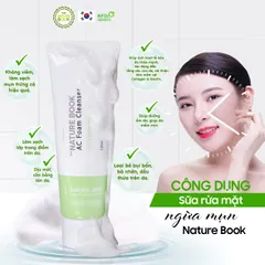 Sữa Rửa Mặt Ngừa Mụn The Nature Book Hàn Quốc - Dưỡng Ẩm, Làm Sạch Sâu, Giúp Da Mịn Màng và Không Mụn