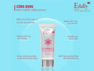 Kem Chống Nắng Ngừa Nám Edally EX UV Perfect Cream SPF50+/PA+++ - Dưỡng Da Sáng Khỏe, Bảo Vệ Tối Ưu từ Hàn Quốc