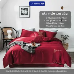 Combo 5 món chăn ra grap nệm Hệ Thống Nệm chính hãng - bộ chăn ga ra drap gối mền nệm đệm giường đẹp phi lụa thái  cao cấp 1m2 1m4 1m6 1m8 2m 2m2x2m