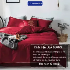 Combo 5 món chăn ra grap nệm Hệ Thống Nệm chính hãng - bộ chăn ga ra drap gối mền nệm đệm giường đẹp phi lụa thái  cao cấp 1m2 1m4 1m6 1m8 2m 2m2x2m