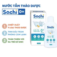 Nước Tắm Gội SACHI - Chiết Xuất Từ Thiên Nhiên, Phòng Ho Cảm, Ngừa Rôm Sẩy, Bảo Vệ Bé Khỏi Muỗi và Côn Trùng