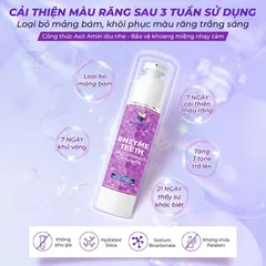 Kem Đánh Răng Sắc Tím 2in1 Okamula - Hỗ Trợ Trắng Răng, Làm Sạch Nhanh Chóng, Dạng Serum 48ml, Hương Nho Thoảng Mát