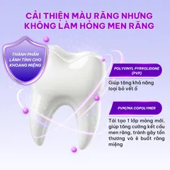 Kem Đánh Răng Sắc Tím 2in1 Okamula - Hỗ Trợ Trắng Răng, Làm Sạch Nhanh Chóng, Dạng Serum 48ml, Hương Nho Thoảng Mát