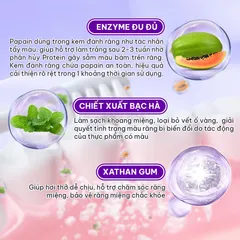 Kem Đánh Răng Sắc Tím 2in1 Okamula - Hỗ Trợ Trắng Răng, Làm Sạch Nhanh Chóng, Dạng Serum 48ml, Hương Nho Thoảng Mát