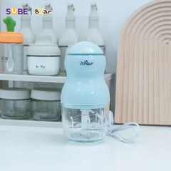 Máy Xay Đa Năng Bear GR-B03V8 (0.3L) - Máy Xay Mini Xay Đồ Ăn Dặm Cho Bé, Lưỡi Dao Thép Bền, Thủy Tinh Borosilicate, Bảo Hành 18 Tháng
