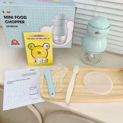 Máy Xay Đa Năng Bear GR-B03V8 (0.3L) - Máy Xay Mini Xay Đồ Ăn Dặm Cho Bé, Lưỡi Dao Thép Bền, Thủy Tinh Borosilicate, Bảo Hành 18 Tháng