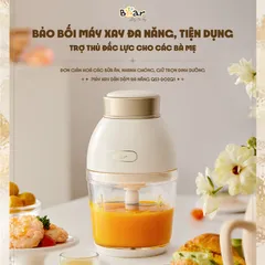 Máy Xay Bear 0.6L QSJ-D02Q1 Đa Năng - Máy Xay Thực Phẩm Cho Bé, Cối Thủy Tinh Cao Cấp, Dễ Dàng Sử Dụng và Vệ Sinh