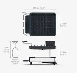 Kệ Úp Chén Bát 2 Tầng Joseph Joseph Excel Steel (Grey) - Thiết Kế Chắc Chắn, Tối Ưu Hóa Không Gian Thoát Nước, Độ Bền Cao