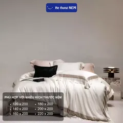 Bộ chăn ga 5 Món Lụa Tencel 80s Cao Cấp Hệ Thống Nệm Chính Hãng bộ drap chăn ga gối nệm giường vải lụa tencel cao cấp