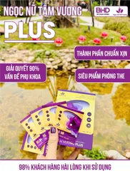 Viên Đặt Phụ Khoa Ngọc Nữ Tâm Vương Plus Hộp 10 Viên - Mẫu Mới