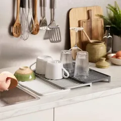 Khay úp cốc và bát đĩa thông minh Joseph Joseph 85178 - Bộ 3 khay gấp gọn, điều chỉnh kích thước, tiện dụng cho nhà bếp
