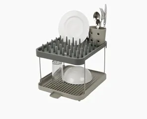 Giá úp bát đĩa 2 tầng Joseph Joseph 85150 - Dụng cụ nhà bếp tiện dụng màu xám, thiết kế hiện đại và thông minh cho mọi căn bếp