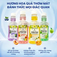 Nước Súc Miệng OKAMULA Hương Trái Cây 230ML - Làm Sạch Khoang Miệng, Thơm Mát và An Toàn Cho Cả Gia Đình