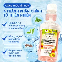 Nước Súc Miệng OKAMULA Hương Trái Cây 230ML - Làm Sạch Khoang Miệng, Thơm Mát và An Toàn Cho Cả Gia Đình