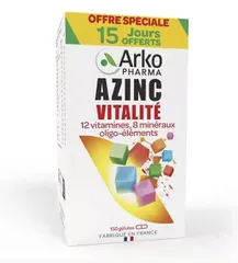Viên Uống Vitamin Tổng Hợp Arkopharma Azinc Vitality 150 Viên - Hỗ Trợ Tăng Cường Năng Lượng và Miễn Dịch cho Người Lớn