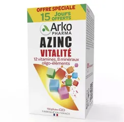 Viên Uống Vitamin Tổng Hợp Arkopharma Azinc Vitality 150 Viên - Hỗ Trợ Tăng Cường Năng Lượng và Miễn Dịch cho Người Lớn