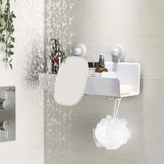 Kệ Để Đồ Nhà Tắm Gắn Tường Joseph Joseph 70548 EasyStore - Chất Liệu Nhựa Cao Cấp, Thiết Kế Thoát Nước, Công Nghệ Hút Chân Không 3.5kg