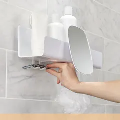 Kệ Để Đồ Nhà Tắm Gắn Tường Joseph Joseph 70548 EasyStore - Chất Liệu Nhựa Cao Cấp, Thiết Kế Thoát Nước, Công Nghệ Hút Chân Không 3.5kg