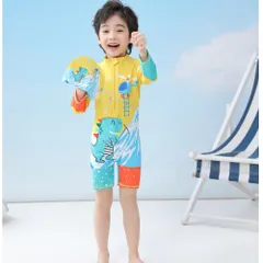 Đồ Bơi Trẻ Em Tay Dài Liền Thân Chống UV Cao Cấp - Kèm Nón Bơi, Sẵn Sàng Cho Mùa Hè Vui Tươi!
