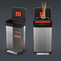 Thùng Đựng Rác Joseph Joseph Titan 30L - Hệ Thống Nén Rác Hiện Đại, Sang Trọng, Thiết Kế Tiết Kiệm Không Gian, Chống Mùi