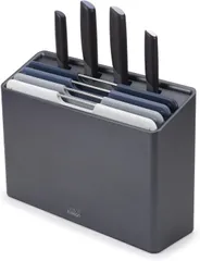 Bộ Dụng Cụ Nhà Bếp 8 Món Joseph Joseph Folio Plus - Bao Gồm Dao Santoku, Dao Gọt, Bảng Thớt An Toàn - Thiết Kế Tiện Lợi và Sáng Tạo