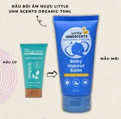 Dầu chống cảm Organic cho bé từ sơ sinh Little Innocents mẫu mới (75ml) hàng chính hãng