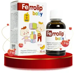 Sắt Ferrolip Baby, sắt hữu cơ cho bé từ 6m- 30ml 