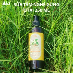 Sữa tắm thảo mộc nghệ gừng 500ml - Giảm ngứa, trị mụn lưng, chăm sóc da ẩm mượt, kháng khuẩn tự nhiên, phù hợp cho mọi lứa tuổi.