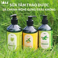 Sữa tắm thảo mộc nghệ gừng 500ml - Giảm ngứa, trị mụn lưng, chăm sóc da ẩm mượt, kháng khuẩn tự nhiên, phù hợp cho mọi lứa tuổi.