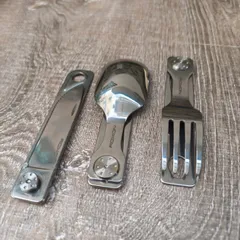 Hungtool - Bộ dao muỗng nĩa gấp gọn Roxon C1S - Bộ dao muỗng nĩa du lịch, Thép không rỉ