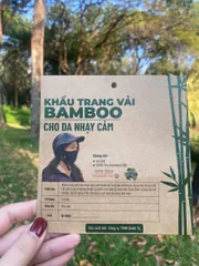 Khẩu trang kháng khuẩn từ vải sợi tre mềm mịn thân thiện với môi trường