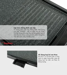 Bếp Nướng Điện Nagakawa NAG3101 (1650W) - 5 mức nhiệt độ linh hoạt