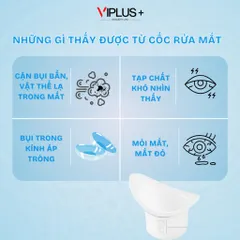 Cốc Rửa Mắt Silicon VIPLUS+ - Nguyên Liệu Dẻo, Thiết Kế Thoải Mái, Hiệu Quả Vệ Sinh Mắt An Toàn và Tiện Lợi