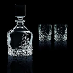 Bộ Set Uống Whiskey Nachtmann Sculpture 101984 - 1 Bình 750ml và 2 Ly 365ml Sang Trọng và Bền Bỉ, Thiết Kế Đức