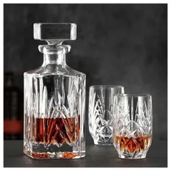 Bộ bình cốc Nachtmann Palais Whisky 102966 - Decanter 750ml và 2 cốc nước 265ml - Thủy tinh pha lê cao cấp, sang trọng