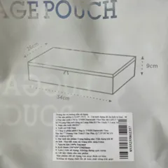 Túi Lưới Đựng Đồ Đa Năng Lock&Lock In Hoa Size M - 34x26x9cm, 2 Ngăn, Tiện Dụng Cho Du Lịch và Đồ Đi Học