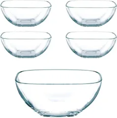 Bộ bát vuông trong suốt Nachtmann Domino Schalen 100630 SET/5