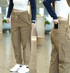 quần jogger nam nữ bo gấu chất liệu kaki